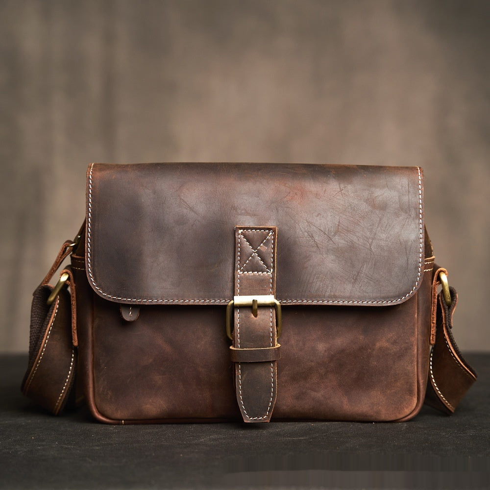 Fashionable Casual Men's First-Layer Leather Bag