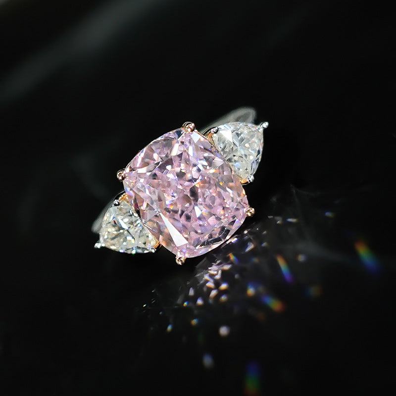 Brilliant Star-Cut Zircon Open Ring, Minimalist Elegant High-End Temperament Ring For Women, Perfect For Banquet & Birthday Gift