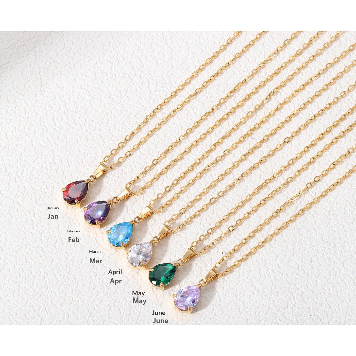 3A Water Drop Zircon Small Pendant Solitaire Pear-Shaped Zircon Womens Clavicle Chain