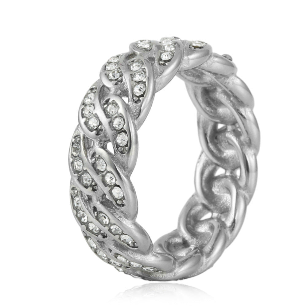 Personalized Punk Stainless Steel Chain Ring