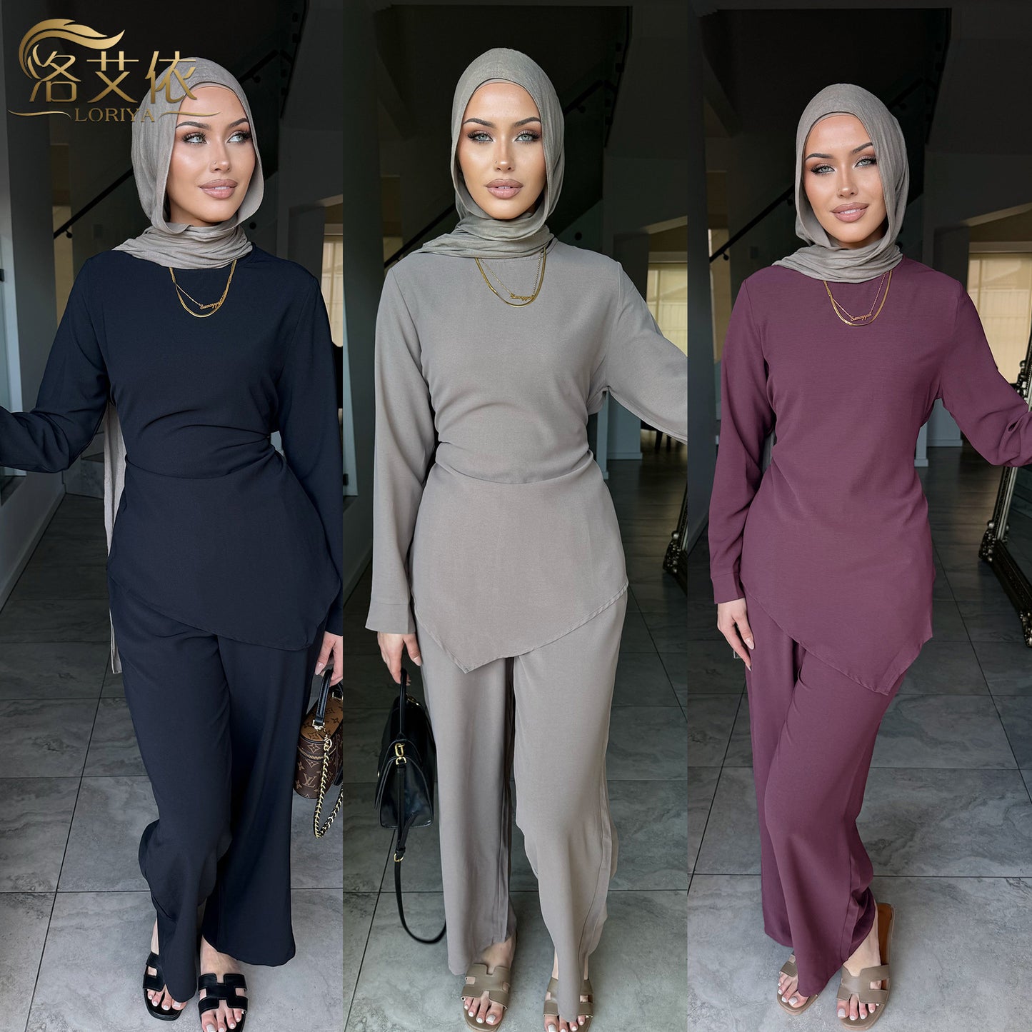 Women's Fashionable Casual Top And Pants Set