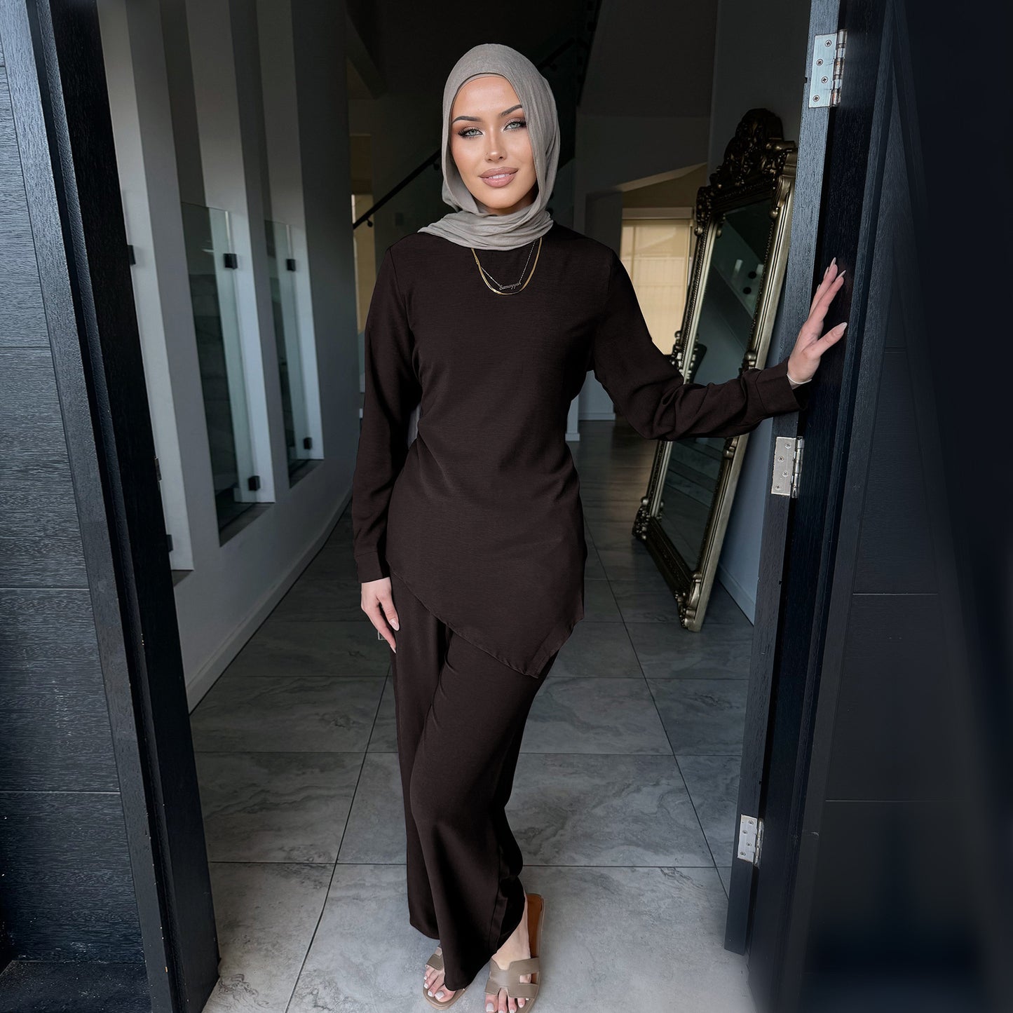Women's Fashionable Casual Top And Pants Set