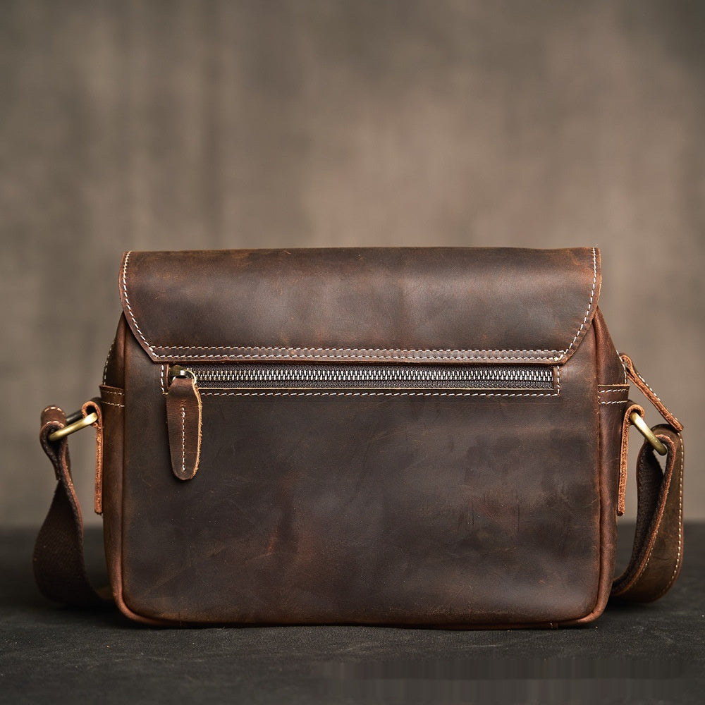 Fashionable Casual Men's First-Layer Leather Bag