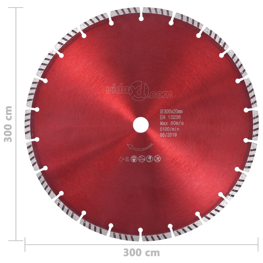 Diamond Cutting Disc with Turbo 300 mm   Diamond Cutting Disc
