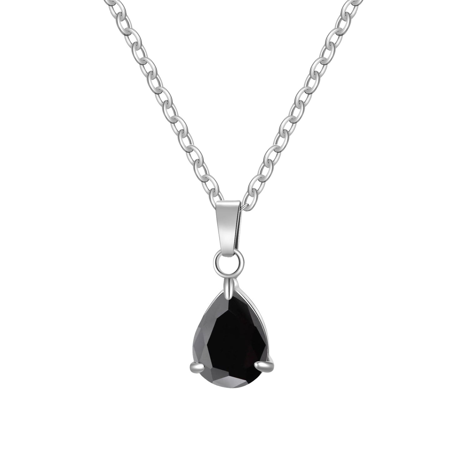 3A Water Drop Zircon Small Pendant Solitaire Pear-Shaped Zircon Womens Clavicle Chain