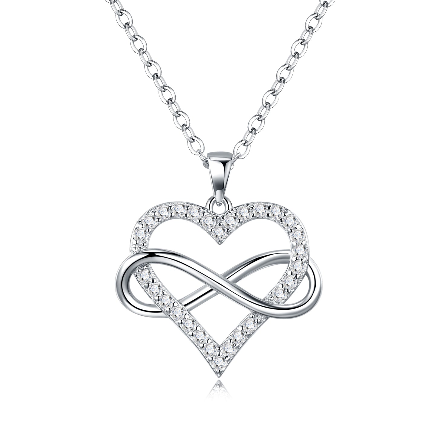 A Luxurious And Fashionable Minimalist Jewelry Pendant Necklace Featuring Top-quality Moissanite, Made Of S925 Silver Electroplated With Platinum.